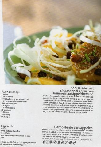 Koolsalade met sinaasappel en sesam-sinaasappeldressing