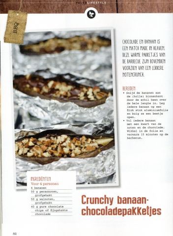 Crunchy banaan-chocoladepakketjes